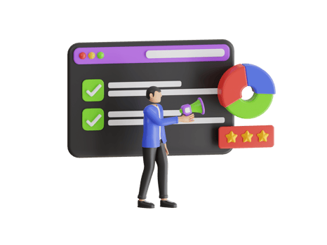 personal reputation 3d illustration. making announcements through mass media to advertise your business png