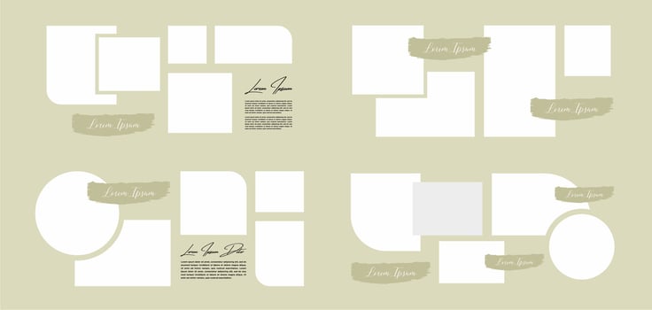 Pictures or photos frame collage vector