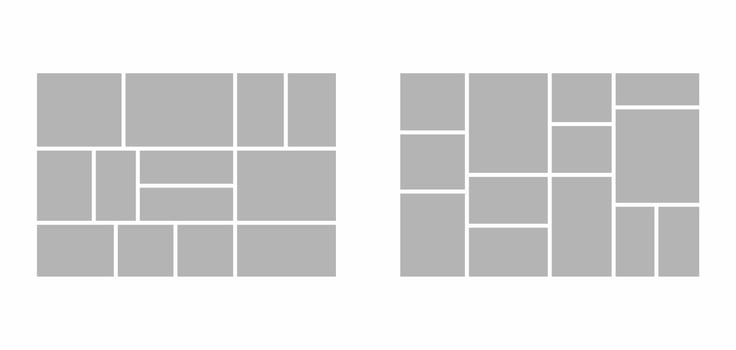 photo frames and digital photo wall template vector
