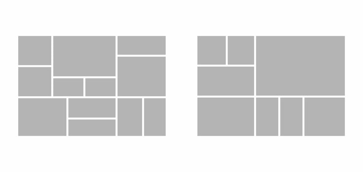 photo frames and digital photo wall template vector