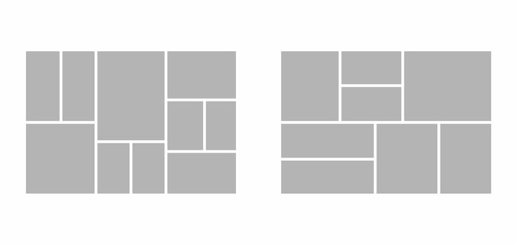photo frames and digital photo wall template vector