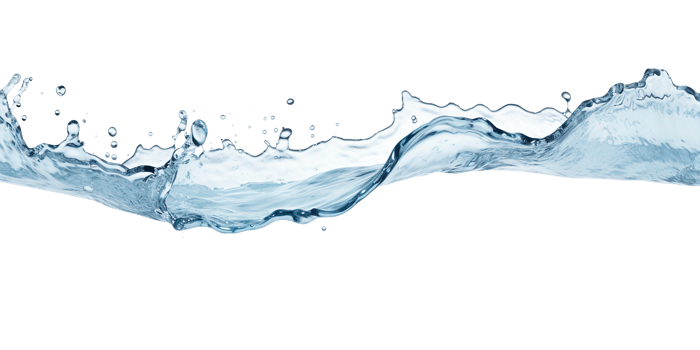 photorealistic image of a water splash. transparent splash of blue water with drops and splashes. AI generated png