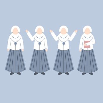 Indonesian senior high school student vector