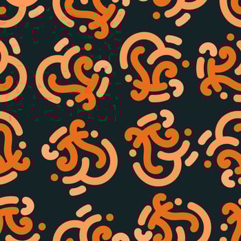 orange green abstract seamless pattern creative vintage design background vector illustration