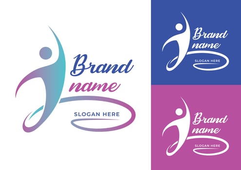 Silhouette organization logo template vector