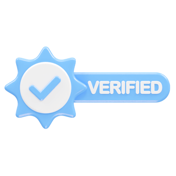 Verified icon illustration 3d rendering transparent element png