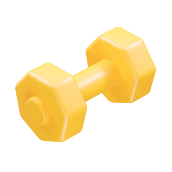Dumbbell icon illustration 3d rendering element png