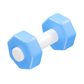 Dumbbell icon illustration 3d rendering element png