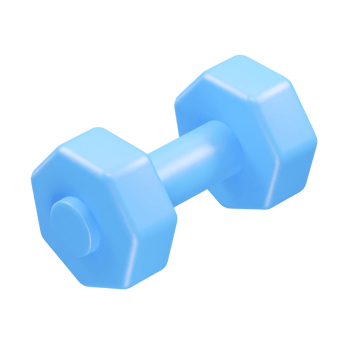 Dumbbell icon illustration 3d rendering element png