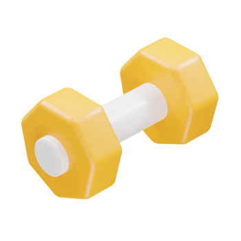 Dumbbell icon illustration 3d rendering element png