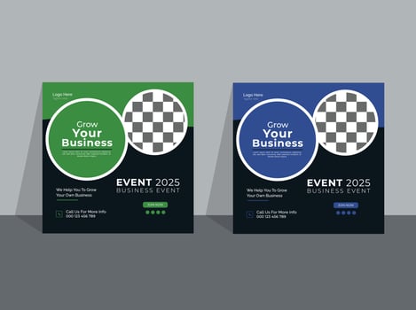 Business social media post design, vector