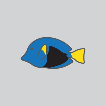 fish logo in blue color vector