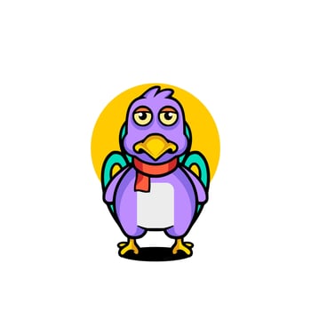Peacock mascot cartoon design illustration vector