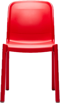 Red plastic chair png with AI generated.