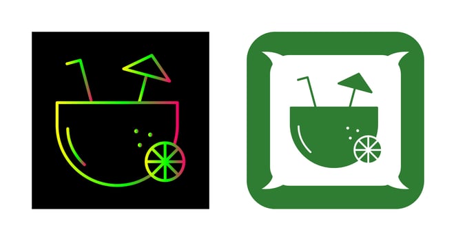 Coconut Drink Vector Icon