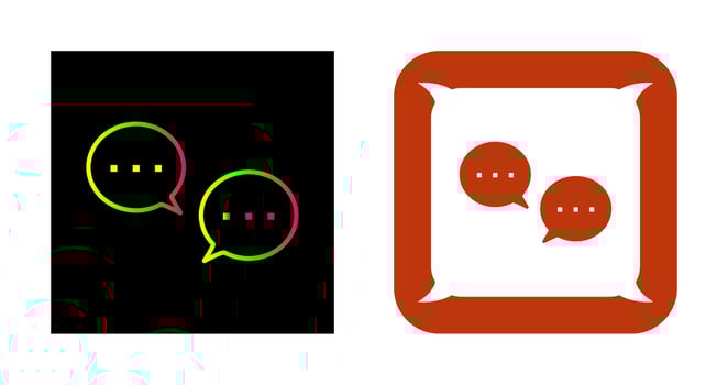 Unique Conversation Bubbles Vector Icon