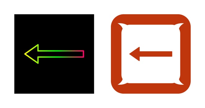 Unique Left Arrow Vector Icon