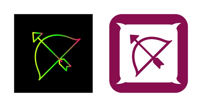 Unique Archery Vector Icon