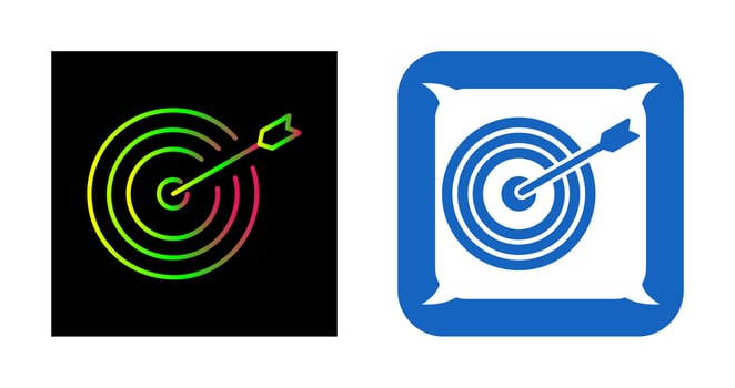 Unique Dartboard Vector Icon
