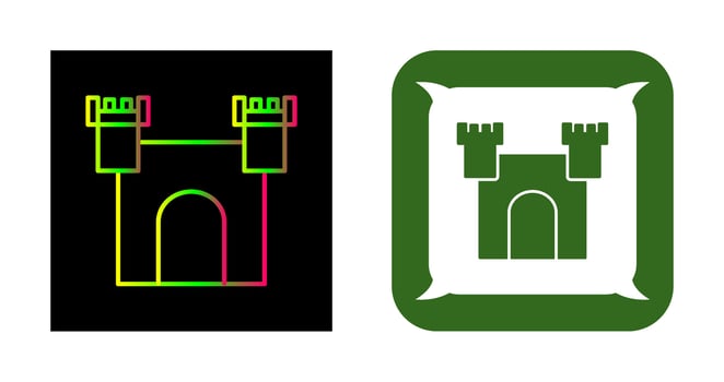 Unique Castle Vector Icon