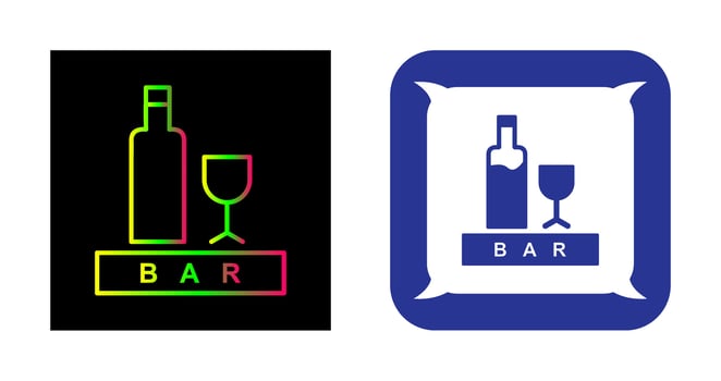 Unique Bar Sign Vector Icon