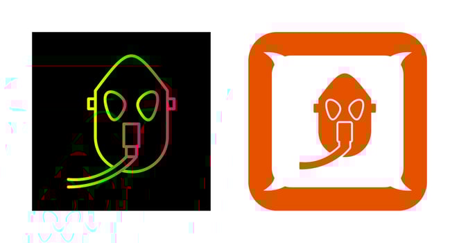 Unique Oxygen Mask Vector Icon