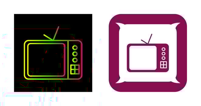 TV Set Vector Icon