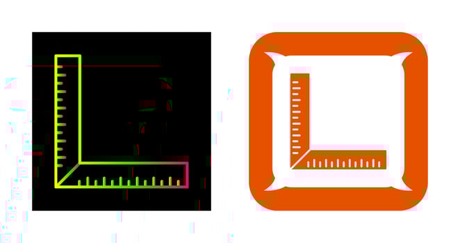 square Ruler Vector Icon