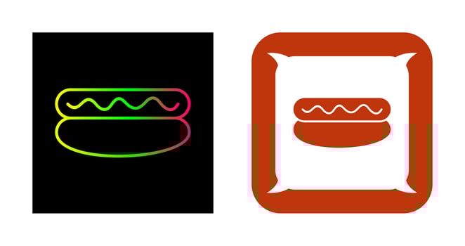 Hot Dog Vector Icon