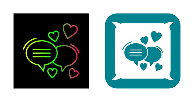 Love Chat Vector Icon