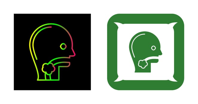 Throat Cancer Vector Icon