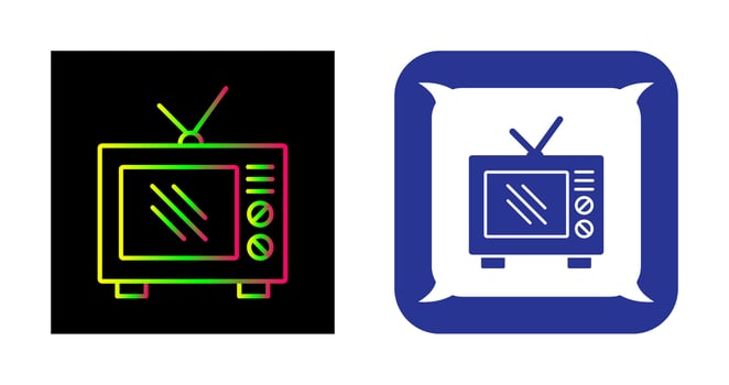 Old TV Vector Icon