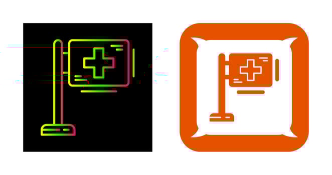Hospital Sign Vector Icon