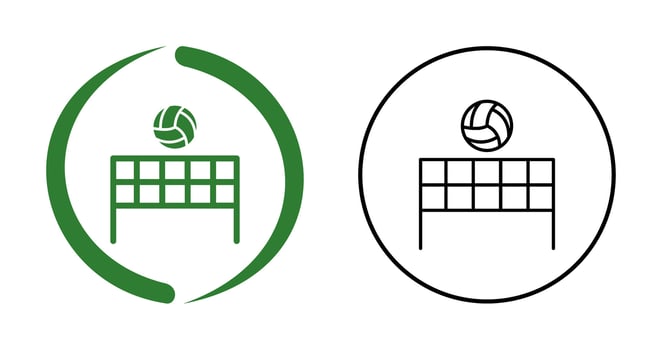 Beach Volleyball Vector Icon
