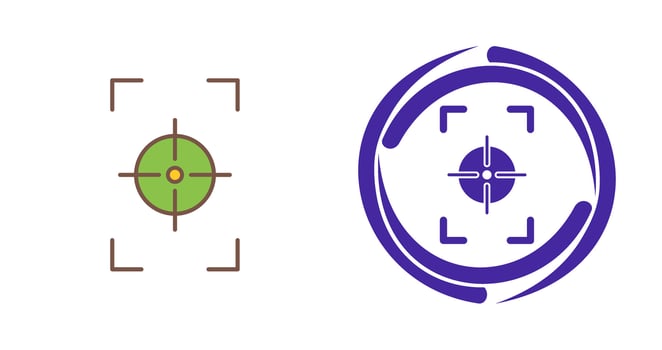 Unique Focus Vertical Vector Icon