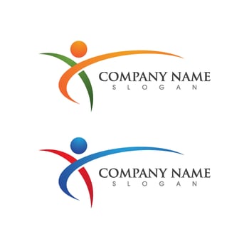 Human character logo sign vector