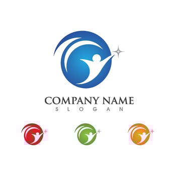Human character logo sign vector