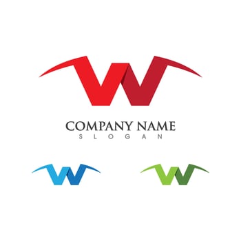 W Letter Logo Template vector