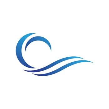 Water wave icon vector