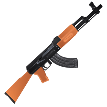 an ak - 47 machine gun on a transparent background png