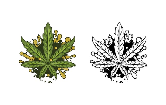 Cannabis Oil Design Illustration vector