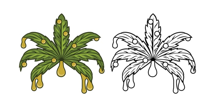 Cannabis Oil Design Illustration vector