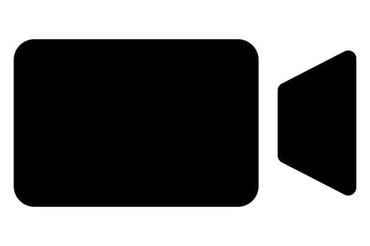 Video camera. Camera symbol in black. vector