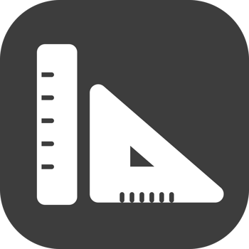 Graphic tools icon in black square. png