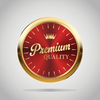 Luxury golden badges and labels. Retro vintage circle badge design vector