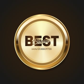 Luxury golden badges and labels. Retro vintage circle badge design vector