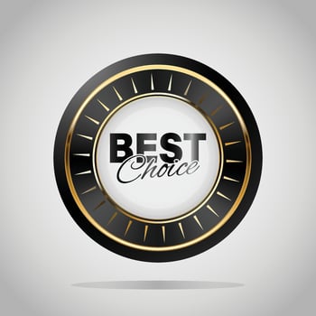 Luxury golden badges and labels. Retro vintage circle badge design vector