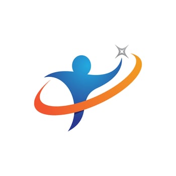 Human character logo sign vector