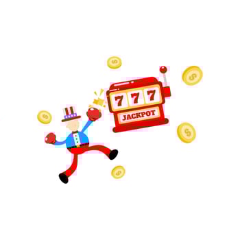 uncle sam america punch casino slot game cartoon doodle flat design style vector illustration