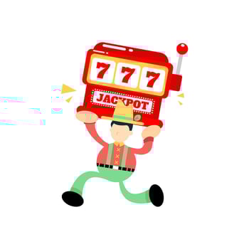 farmer man agriculture and casino slot game cartoon doodle flat design style vector illustration